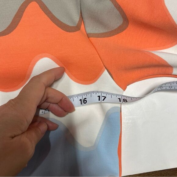 Marimekko x Adidas Allover Print Cotton Sweatshirt in Light Blue Brown Combo S - Picture 10 of 12